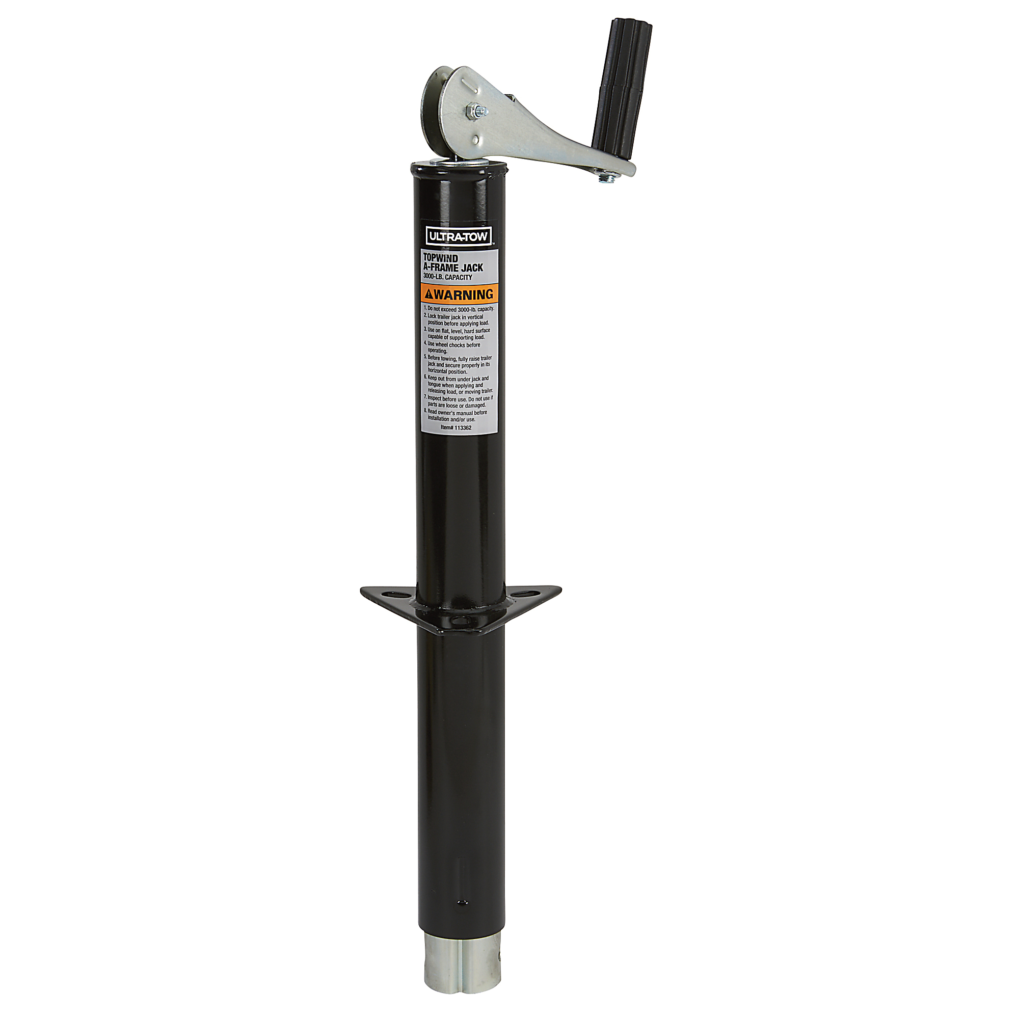 Ultra-Tow A-Frame Topwind Jack, 23.5in. Extended Length, 3000-Lb. Lift Capacity